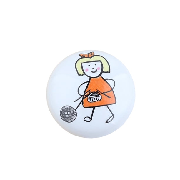 Riwesomey Tiradores de cajón de estilo nórdico, tiradores de muebles, pomos circulares modernos para habitación de niños, accesorios para armario y Herramientas y ferretería Chica tejedora Riwesomey TO012045-05