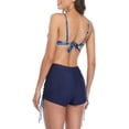 thumbnail image 4 of Women Boyshort Bikini Swimsuits Floral Print Two Piece Swimwear, 4 of 7