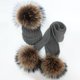 thumbnail image 4 of Women Winter Scarf fur pompom Scarves Thick Warm Headband Lady shawls Wraps Blanket Female hat scarf set, 4 of 5