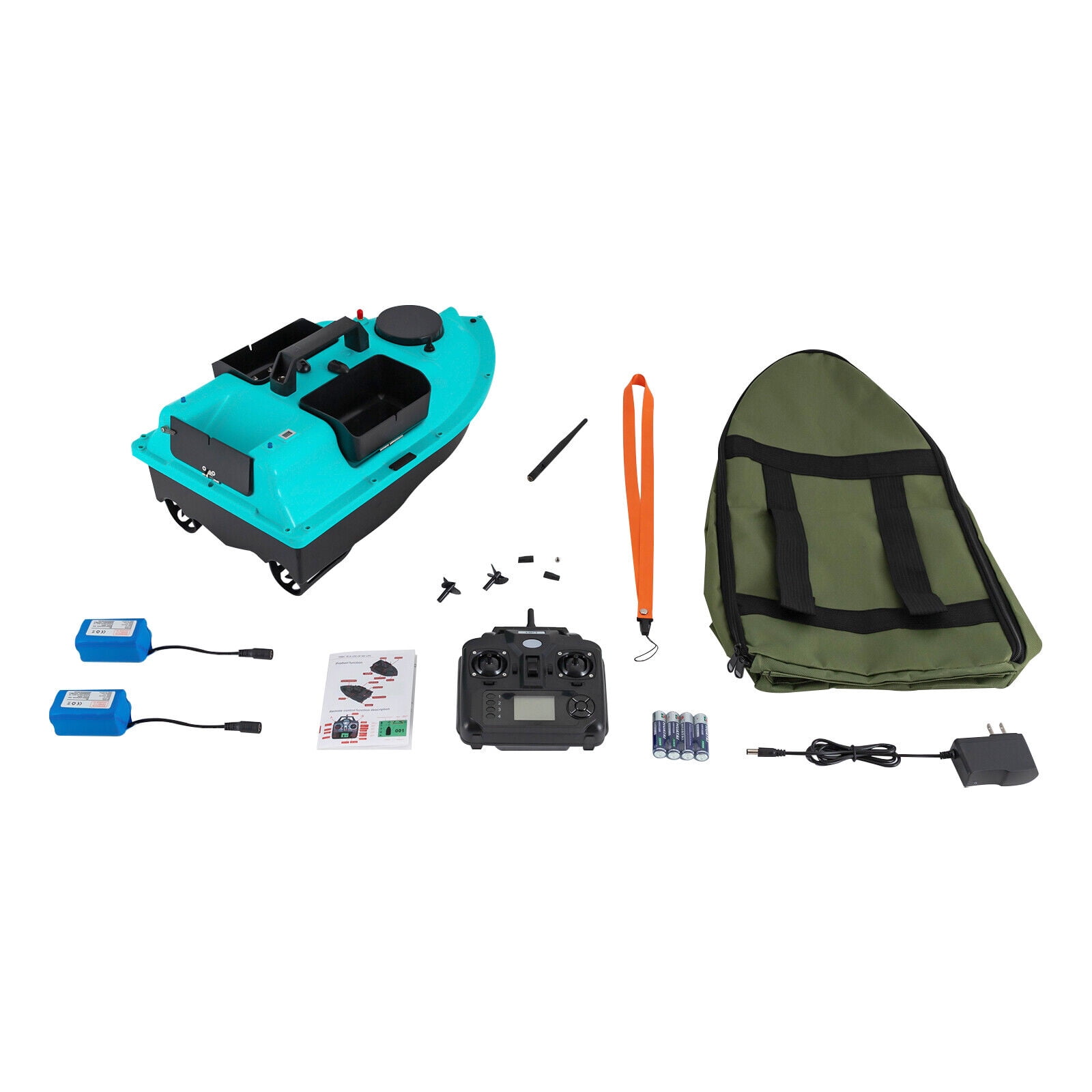 Miumaeov RC Fishing Boat Battery Powered Outdoor Surf Fishing Bait Boat & Remote Control
