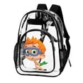 thumbnail image 2 of BUBBLE GUPPIES Clear Backpack Heavy Duty Transparent Bag See Through Bookbag for School, Work, Sport, College, Travel, 2 of 7