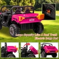 thumbnail image 5 of Xuanlur 24V 2 Seater Kids Ride on Car Truck, Ride On UTV with 2x200W Motor Ride On Dump Truck, Ride On Car with Dump Bed/Shovel, Durable Tires, LED Light, Music, Remote Control, Pink, 5 of 9
