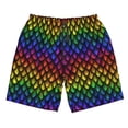 thumbnail image 3 of Uemuo Dragon Scales Pattern Men's Swim Trunks Hawaiian Beach Bathing Suit Swimsuits Beach Quick-Dry Shorts with Pockets-Large, 3 of 9