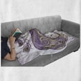 thumbnail image 6 of Peacock Mandala Soft Flannel Fleece Throw Blanket, Ornamental Design of Detailed Hand-drawn Peafowl Illustration, Cozy Plush for Indoor and Outdoor Use, 50" x 60", Multicolor, by Ambesonne, 6 of 6