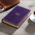 thumbnail image 5 of KJV Holy Bible, Giant Print Full-size Faux Leather Red Letter Edition - Thumb Index & Ribbon Marker, King James Version, Purple Floral, 5 of 7