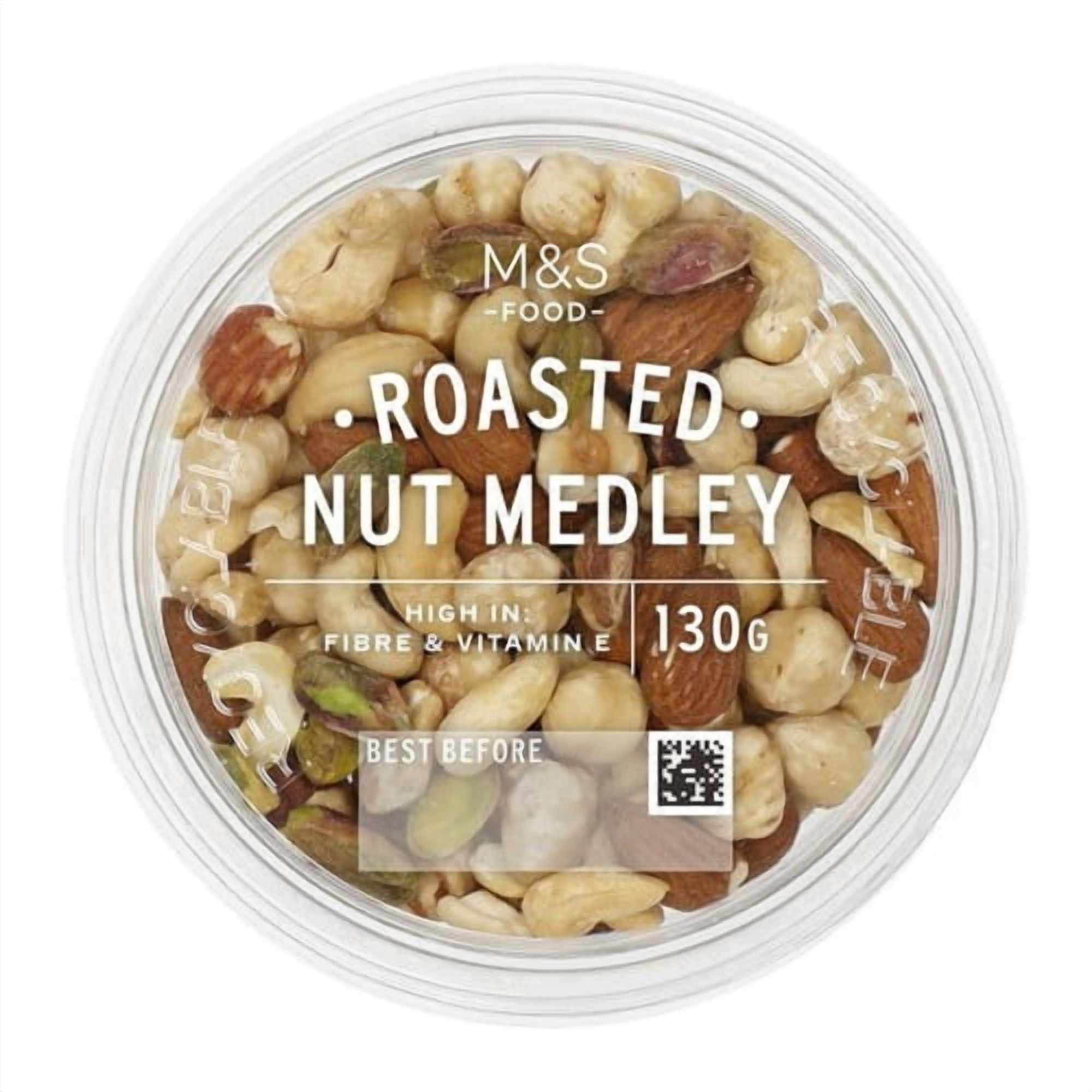 M&S Roasted Nut Medley 130g, British Import (Pack of 3)