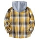 thumbnail image 3 of MHFRRA Camisa con Capucha A Cuadros, Chaqueta, Top Informal de Manga Larga, Ropa de Calle de Moda para Otoño, Jersey Cómodo Amarillo, 3 of 8