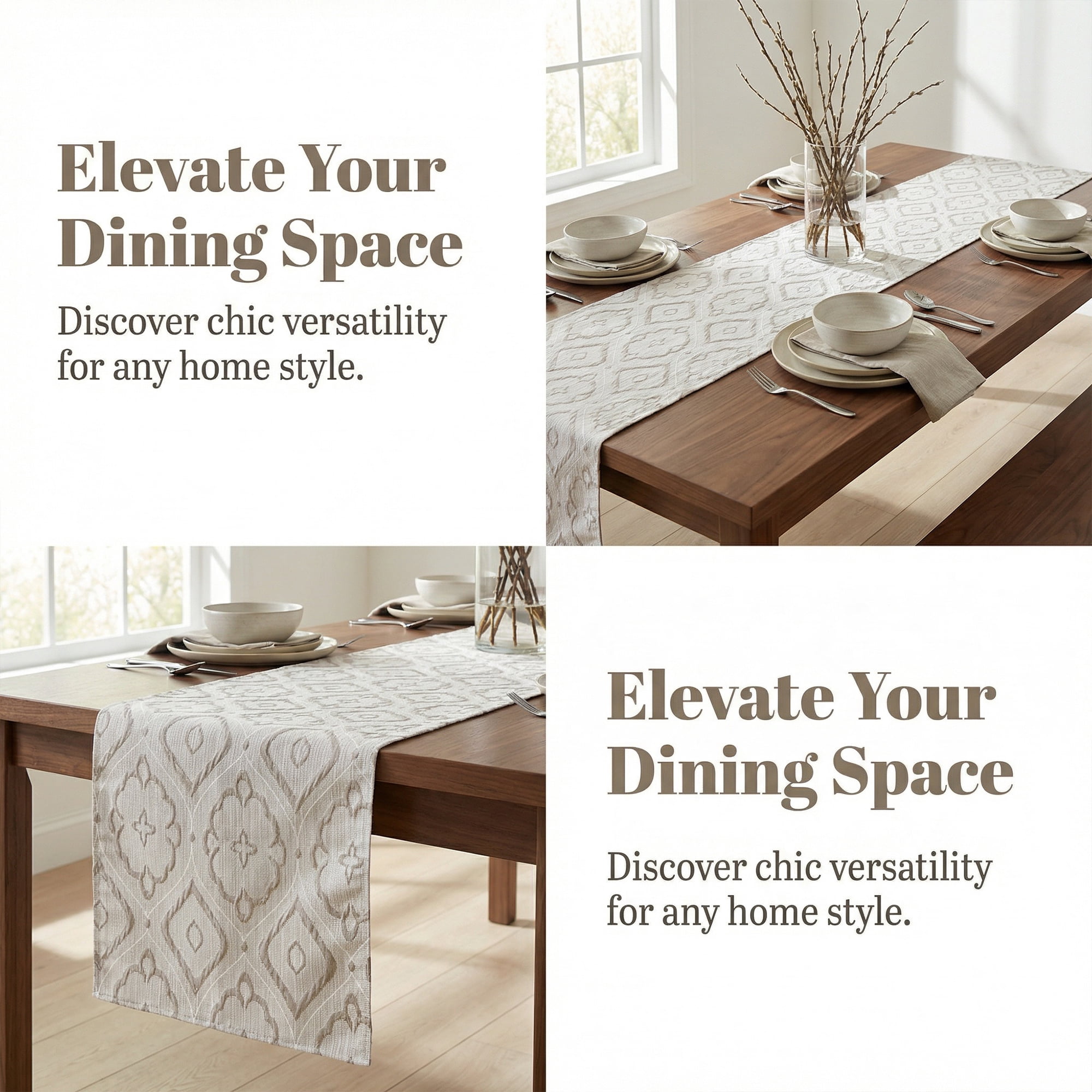Unique Bargains Long Washable Polyester Runner Table Runner for Table Gray 13.8"x70.9"