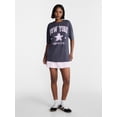 thumbnail image 2 of No Boundaries Washed Graphic Boyfriend Tee, Women's XXS-XXL, 2 of 5