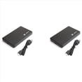 thumbnail image 1 of 2X USB 3.0 HDD Enclosure 5Gbps 2.5Inch HDD Case SATA External Closure HDD Case Box for PC Hard Drive Case,2 x Hard Drive Enclosure 2 x USB Cable,Black, 1 of 9