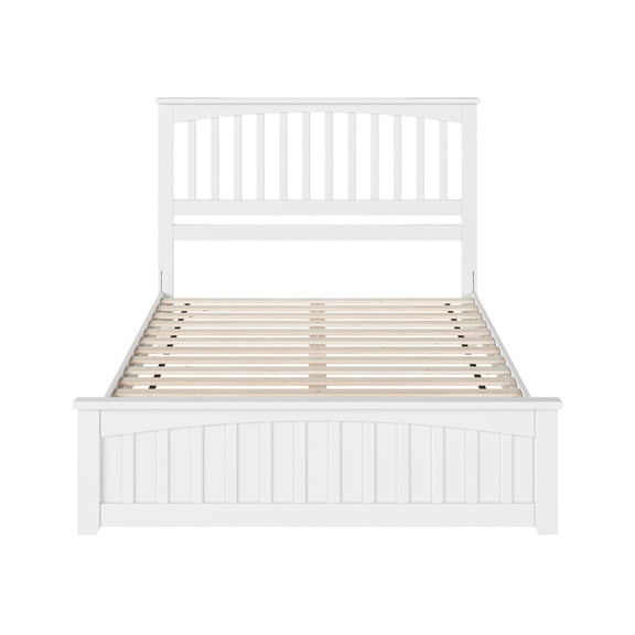 HomeStock City Sleek Solid Wood Low Profile Platform Bed with Matching Footboard in Espresso