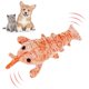 thumbnail image 1 of LUVCLS Juguete interactivo para perros con forma de langosta saltarina, juguete interactivo para perros con forma de langosta de 14 pulgadas, juguete rosa de peluche con forma de pez que se mueve, j, 1 of 7