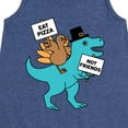 thumbnail image 3 of Instant Message - Eat Pizza Turkey Dino - Toddler & Youth Girls A-line Dress, 3 of 6
