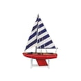 thumbnail image 2 of Handcrafted Model Ships  12 x 8 x 2 in. Wooden Decorative Sailboat Model with American Captain, 2 of 2