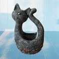 thumbnail image 4 of Lindo gato estatuas resina bonsái contenedor jardín Oficina escritorio interior y exterior decoración regalo 17x10x22cm Baoblaze macetas suculentas, 4 of 8