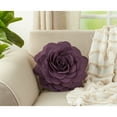 thumbnail image 2 of Saro Lifestyle FT095.V16R 16 in. Rose Flower Design Poly Filled Throw Pillow, Violet, 2 of 5