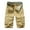 Khaki, variant on WREESH Men's Cargo Shorts Casual Fashion Shorts with Multi-Pocket Button Zipper Short Pants Outdoor Workout Shorts Khaki