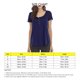 thumbnail image 5 of Mujer Cuello Redondo Top Botón Trim Plisado Busto Manga Corta Tipo Suelto Camiseta Casual Azul Púrpura XXL, 5 of 6