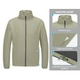 thumbnail image 5 of Little Donkey Andy Men’s Lightweight Breathable Running Golf Windbreaker Jacket Full Zip Windproof Water-resistant UPF50+ Khaki L, 5 of 7