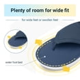 thumbnail image 4 of FitVille Wide Flip Flops for Women with Arch Support Women Beach Flip Flops Pool Slippers Non Slip, Eclipse Blue, 4 of 8
