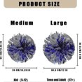 thumbnail image 2 of 12pcs Metallic Foil Cheer Pom Poms with Finger Holes for Cheerleading, 2 of 5