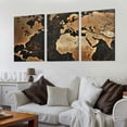 thumbnail image 2 of nygtbtfer World Map Poster Framed 3Pcs Giclee Canvas Prints World Map Painting Printed on Canvas Ready to Hang for Living Room Office Decor Gift 12x16x3pcs, 2 of 4