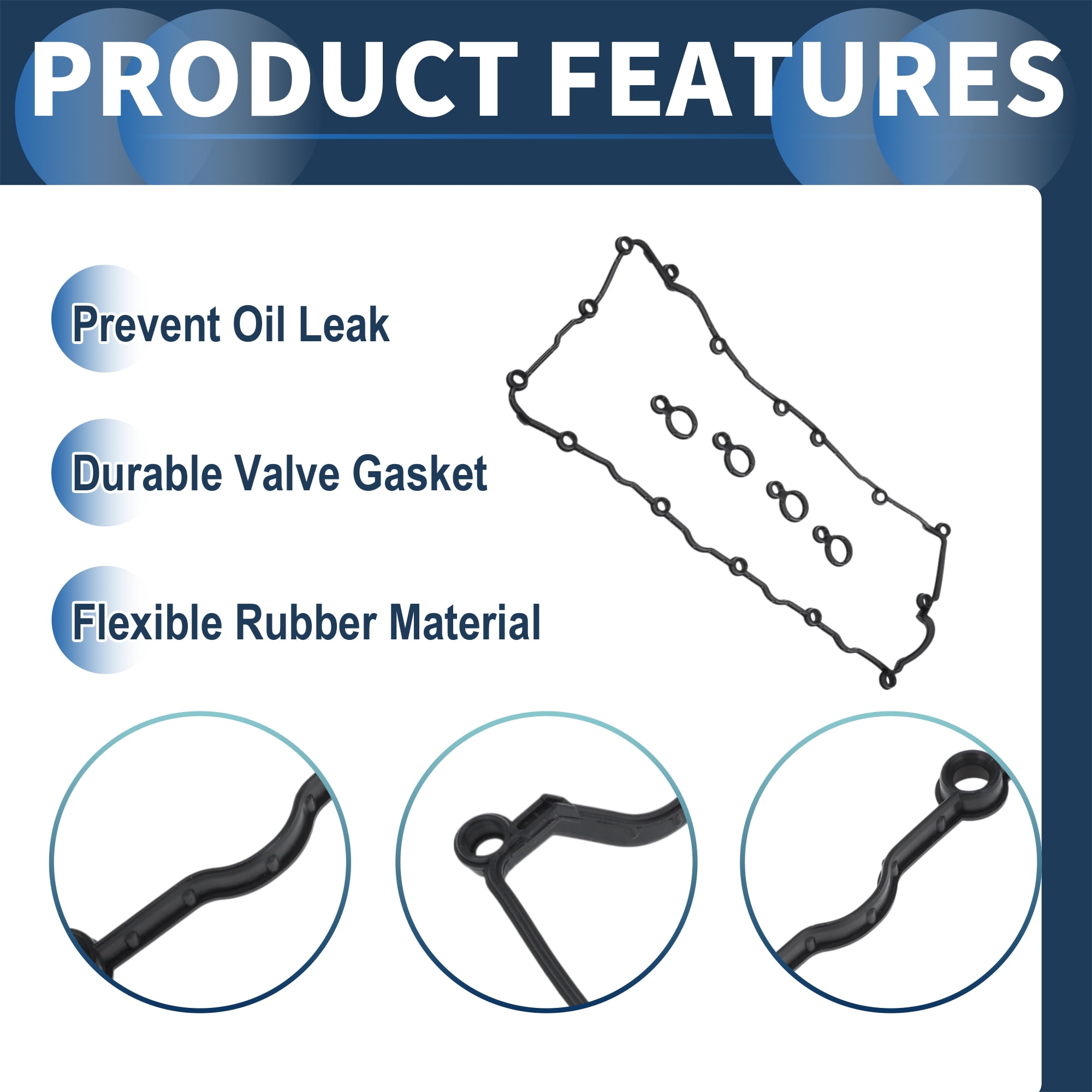Unique Bargains Durable Valve Cover Gasket Set Compatible with Dodge Dart Models