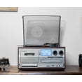 thumbnail image 4 of Victor VWRP-4200 Cosmopolitan 8-in-1 Turntable Music Center with 3-Speed Record Player, CD/MP3/Cassette Player, AM/FM Radio, Dual Bluetooth in & Out, USB Playback & Recording, 4 of 13