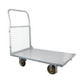thumbnail image 2 of Platform Truck with Cage, 6-in-1 Platform Hand Truck with 6" casters, Rmovable Side, Foldable Heavy Duty Push Cart Dolly W/Swivel Wheel,1800lbs Capacity, Large Flatbed Utility Carts, 2 of 13