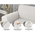 thumbnail image 4 of Jinamart Housse de Fauteuil Extensible Élastique, 1 Pce (Blanc, Petit), 4 of 7