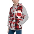 thumbnail image 2 of Kll Unisex Kids Boys Girls Hooded Pocket Pullover Hoodies-Buffalo Plaid Love And Gnome, 2 of 9