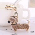 thumbnail image 3 of Llavero de cristal para cachorro, llavero con diamantes de imitación, colgante para bolso, colgante (blanco), 3 of 5