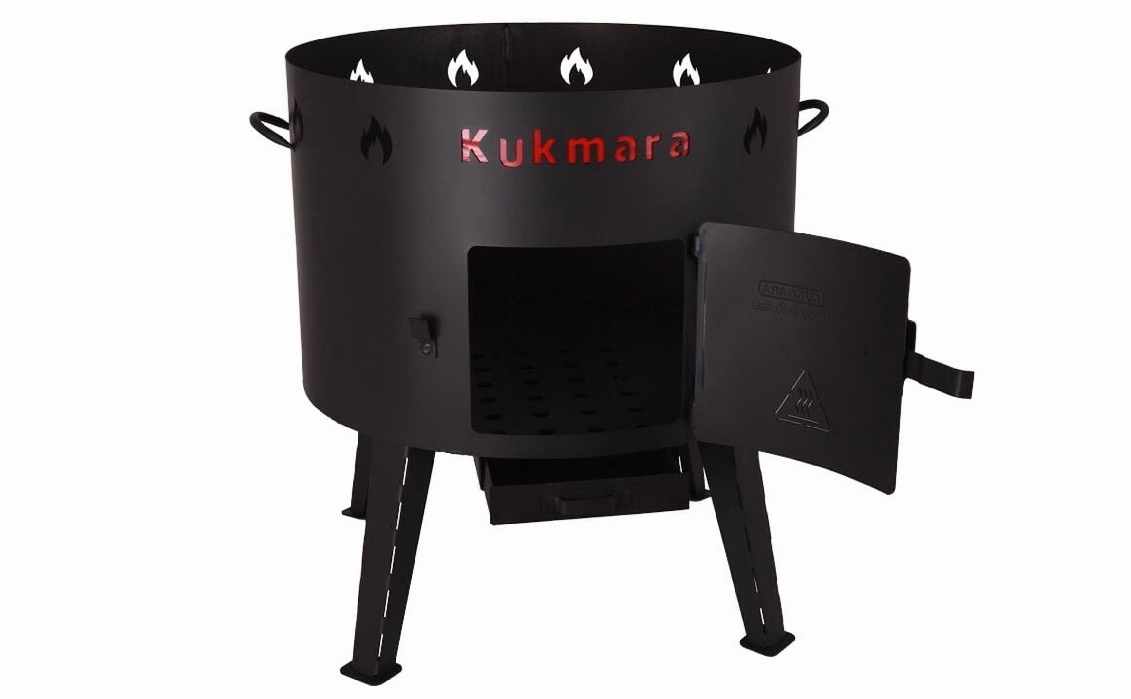KUKMARA Steel Uchag for Kazan 15.8 Qt (15 L) Outdoor Oven Stove Wood Fire Oven Camping Furnace for Cauldron