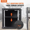 thumbnail image 2 of 12U Wall Mount Network Server Cabinet 15.5 Deep Server Rack Cabinet 200 Lbs Max Ground Mounted Load Capacity with Locking Glass Door Side Panels for IT Equipment & A/V Devices, 2 of 6