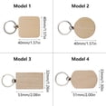 thumbnail image 2 of SEIWEI 5PCS Wood Engraving Blank Keychain Pendant for DIY Engraving Carving Crafts Personalized Laser Blank Decoration (Model 1), 2 of 8