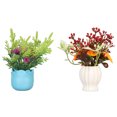 thumbnail image 2 of Plantas artificiales de acuario de silicona, exquisitas flores de acuario, plantas decorativas reutilizables para pecera para sala de estar, 2 uds., 2 of 5