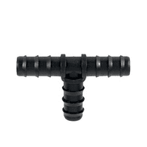 20-Pack - Irrigation Fittings Tee for 1/2" Drip Tubing - Barbed Connectors (Fits Most Brands, Rain Bird 16mm .520 ID and Compatible Drip or Sprinkler Systems)