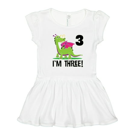 

Inktastic 3rd Birthday Outfit Girl Dragon Gift Toddler Girl Dress