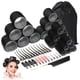 thumbnail image 1 of Juego de 50 rulos para el cabello con pinzas, 4 tamaños, rizadores sin calor para dar volumen y ondas, con bolsa., 1 of 5