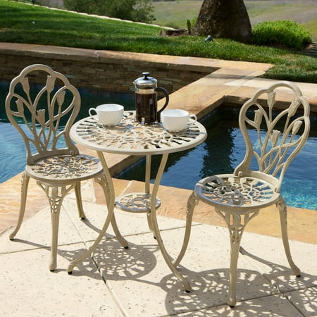 Nassau Patio - Nassau Sand Cast Aluminum Patio Bistro Set