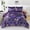 Purple, variant on RYNGHIPY 3 PCS Purple Gold King Comforter Set, Marble Geometric Honeycomb Theme Decor Yellow Leaf Bedding Set, Modern Foil Print Bed Set (Purple King)