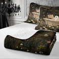 thumbnail image 4 of Erosebridal Cartoon Ghost Reading Twin Quilt Set 2 Pieces,Halloween Flowers Butterflies Twin Coverlet Set,Green,1 Bedspread and 1 Pillowcase, 4 of 7