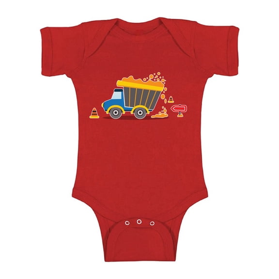 Baby Boy Shirts - NB 6M 12M 18M 24M - Dumpster Truck Romper
