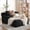 Black, variant on Vanress 66" Chaise Lounge Chair Indoor, Oversized Corduroy Upholstered Boneless Sofa, Deep Seat Reading Chairs Sleeper Couch, Cloud Sofas Couches for Living Room Bedroom, No Assembly, White