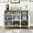 thumbnail image 4 of Yardi Yarda Sideboard Buffet Cabinet Kitchen Storage Cabinet with 5-Position Adjustable Shelves, White, 4 of 10