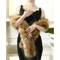 thumbnail image 4 of Faux Fur Shawl and Wrap for Women Winter Wedding Faux Fur Scarf for Bridal Bridesmaids, Gift for Her (Raccoon, 70.8inch), 4 of 7