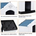 thumbnail image 3 of Large Dog House,Outdoor Dog Kennel,Insulated Dog House Pet Puppy Shelter for Small Medium Large Dogs Waterproof with Air Vents&Elevated Indoor Outdoor(39"H), 3 of 7