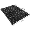 thumbnail image 4 of Black Dancing Skeleton Pattern Blanket,Comfortable Soft Flannel Throw Blanket,All Season,Warm Lightweight Blankets for Sofa Bed Couch Living Room Chair,60"x80", 4 of 4