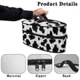 thumbnail image 5 of HELLHERO Travel Irons Carrying Case with Zipper Handle Cow-Patterned Portable Iron Case, Bag Only, 5 of 6