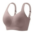 thumbnail image 2 of Qwertyu Jelly Bras for Women Plus Size Soft Wireless Push Up Bra Full Supportive Older Lift Back Coverage Bralette Purple 2X-Large, 2 of 4